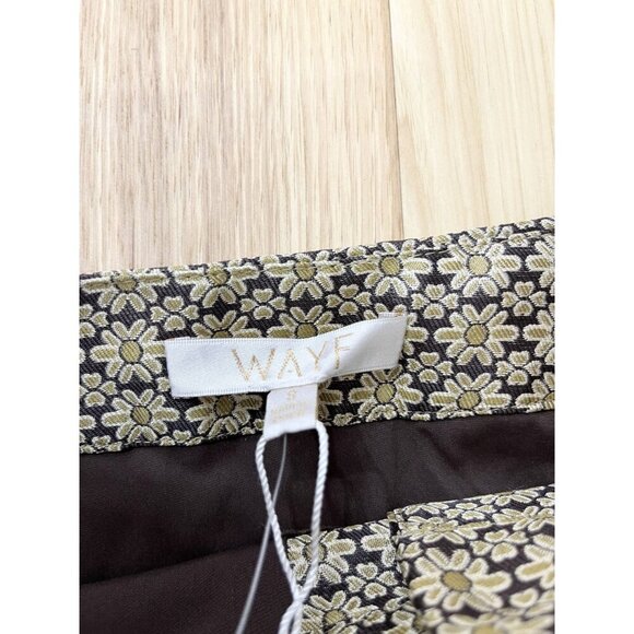 WAYF Daisy Foulard Print Lined Mini Skirt NWT Button Detail Size S - Picture 4 of 5